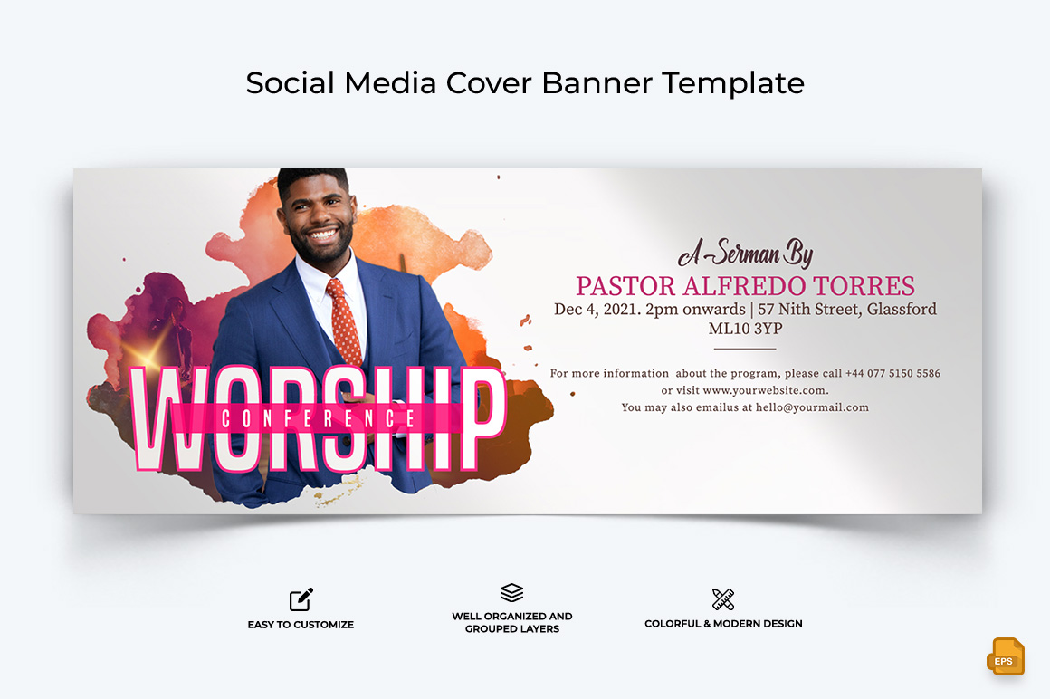 Church Speech Facebook Cover Banner Design-040