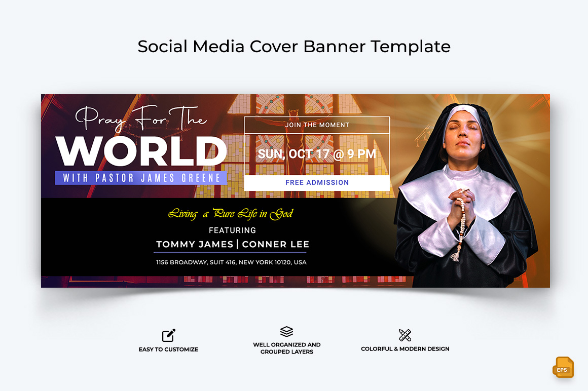 Church Speech Facebook Cover Banner Design-047