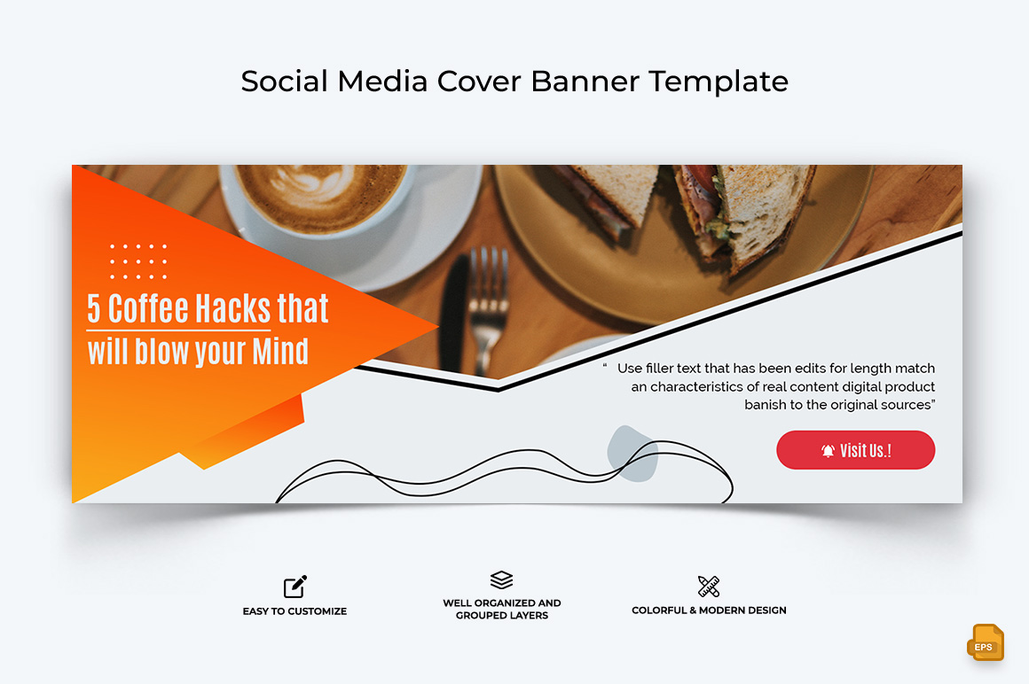 Coffee Making Facebook Cover Banner Design-002