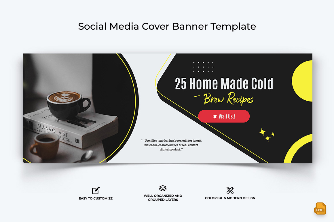 Coffee Making Facebook Cover Banner Design-004