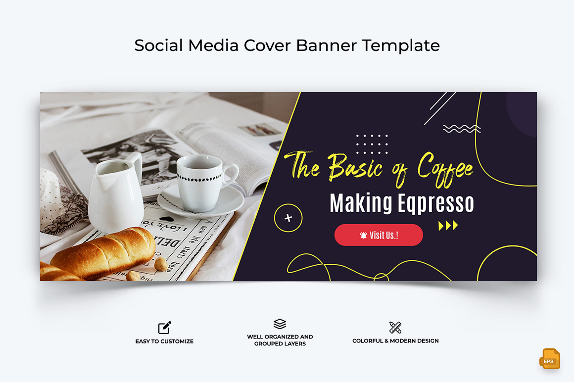 Coffee Making Facebook Cover Banner Design-006