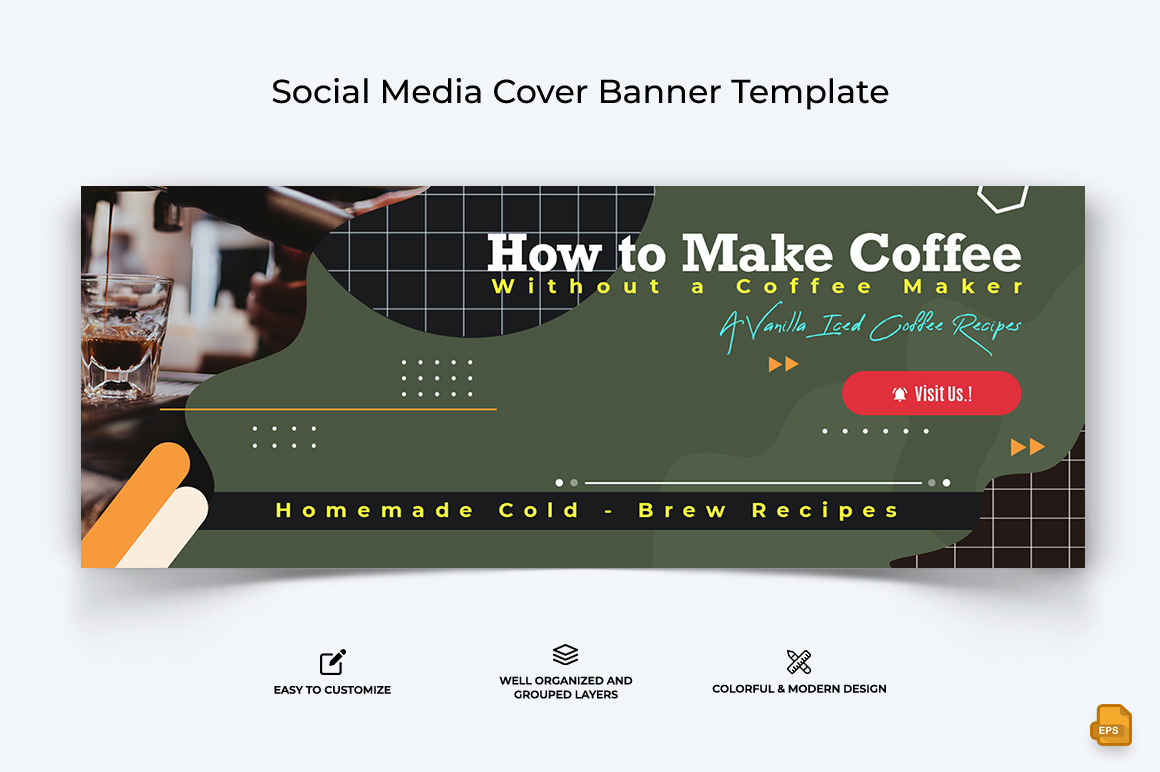 Coffee Making Facebook Cover Banner Design-009