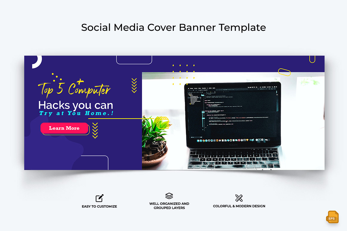 Computer Tricks and Hacking Facebook Cover Banner Design-008