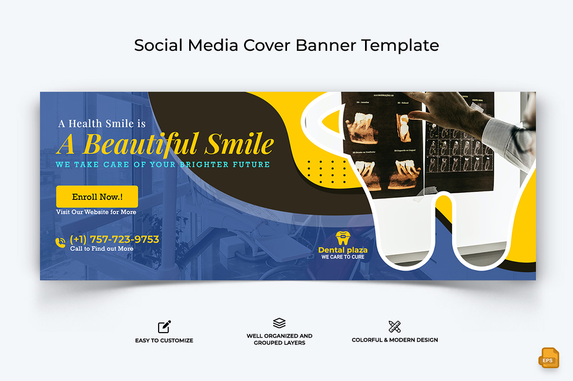 Dental Care Facebook Cover Banner Design-010