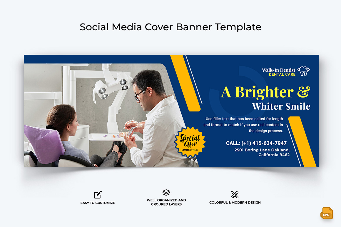 Dental Care Facebook Cover Banner Design-013