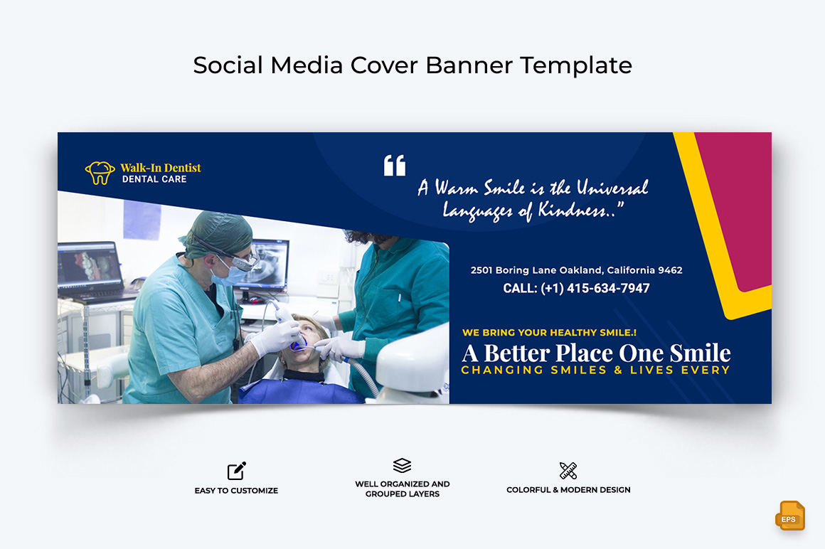 Dental Care Facebook Cover Banner Design-016