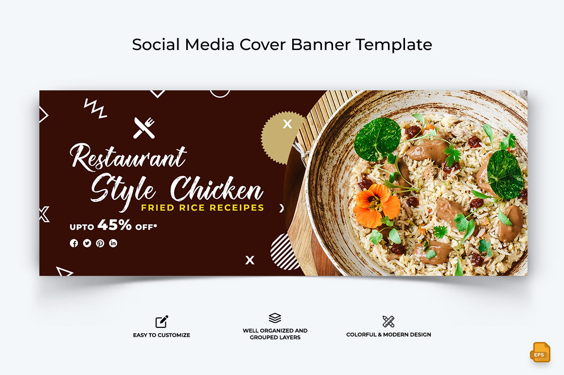 Food and Restaurant Facebook Cover Banner Design-005