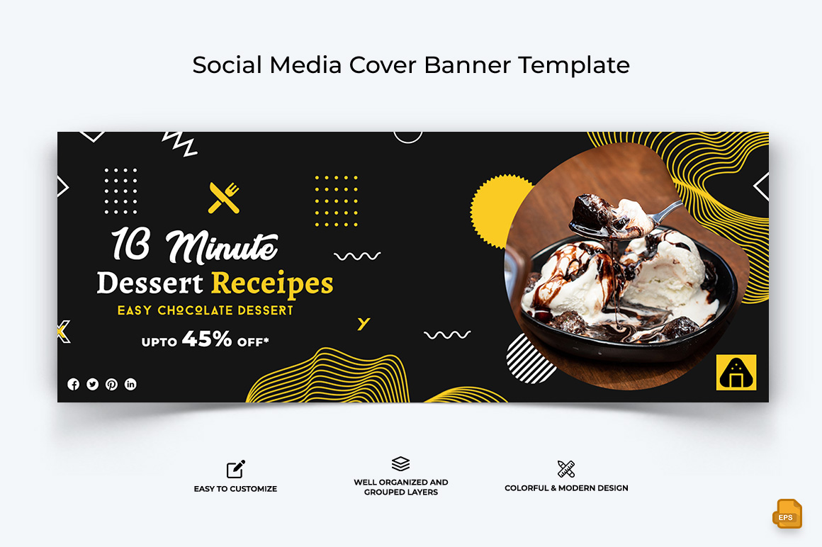 Food and Restaurant Facebook Cover Banner Design-006