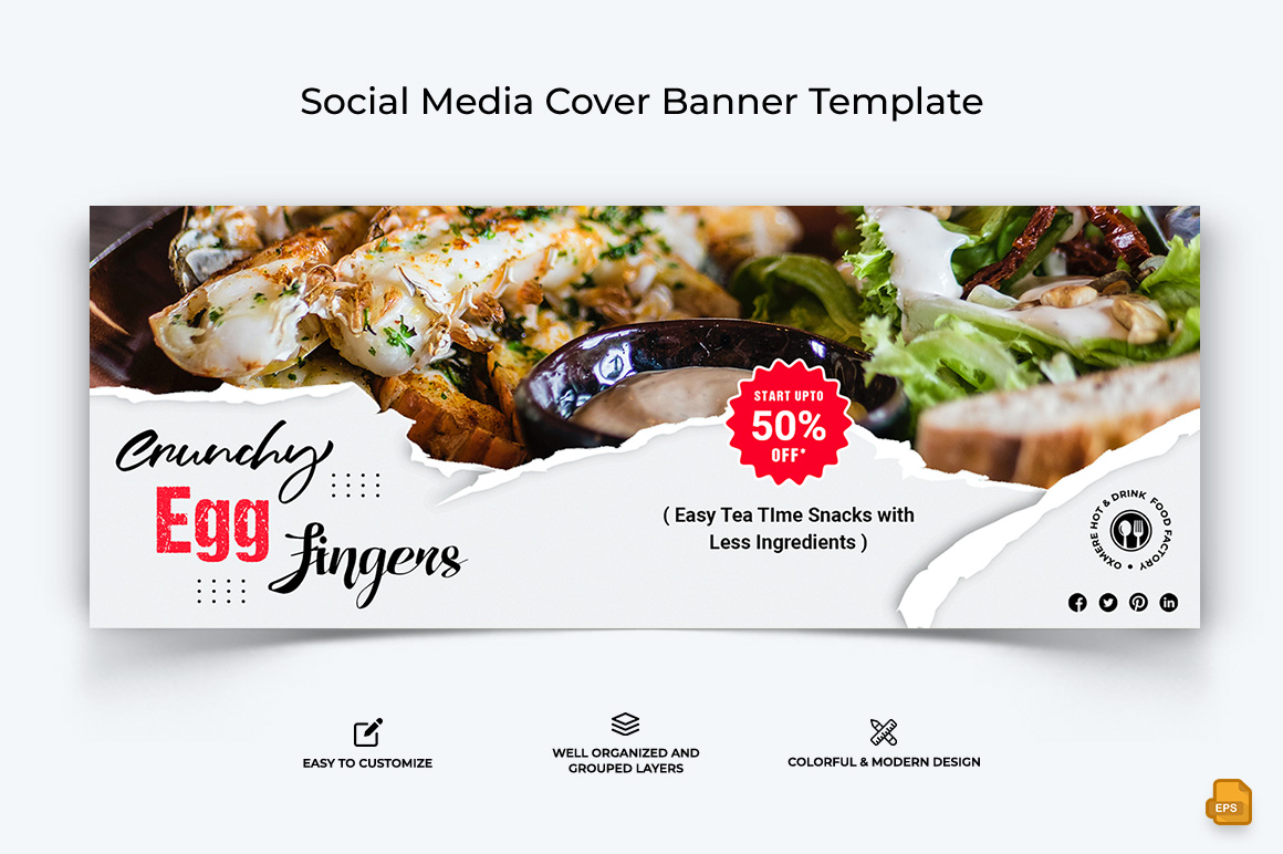 Food and Restaurant Facebook Cover Banner Design-010