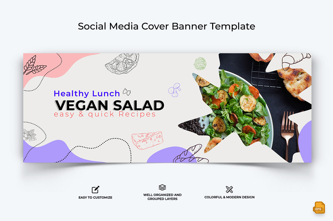 Food and Restaurant Facebook Cover Banner Design-018