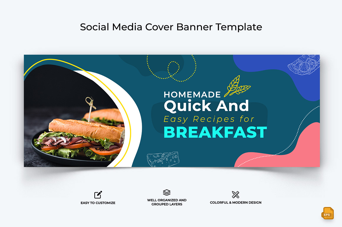 Food and Restaurant Facebook Cover Banner Design-020