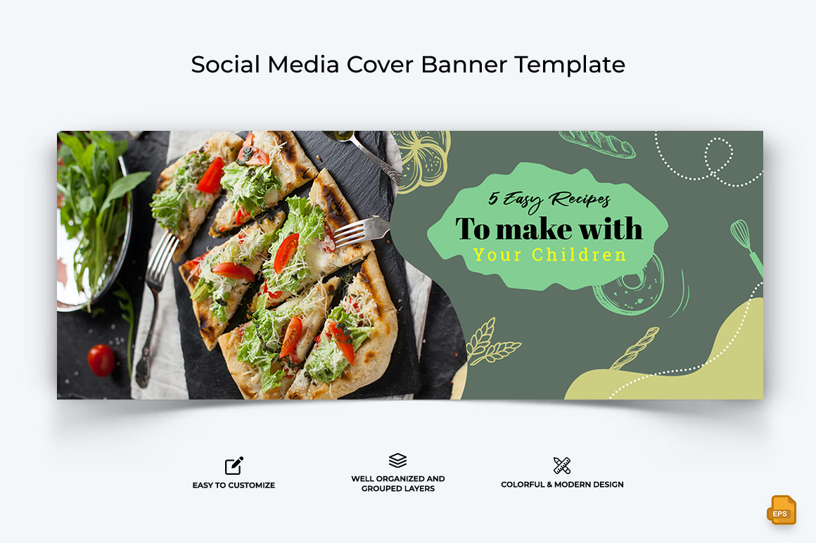 Food and Restaurant Facebook Cover Banner Design-021