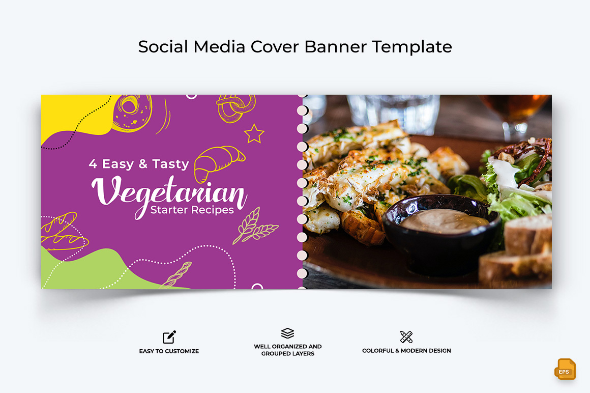 Food and Restaurant Facebook Cover Banner Design-025