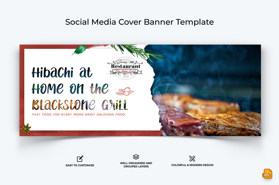 Food and Restaurant Facebook Cover Banner Design-027