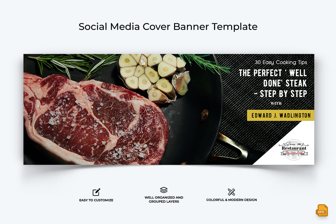 Food and Restaurant Facebook Cover Banner Design-029