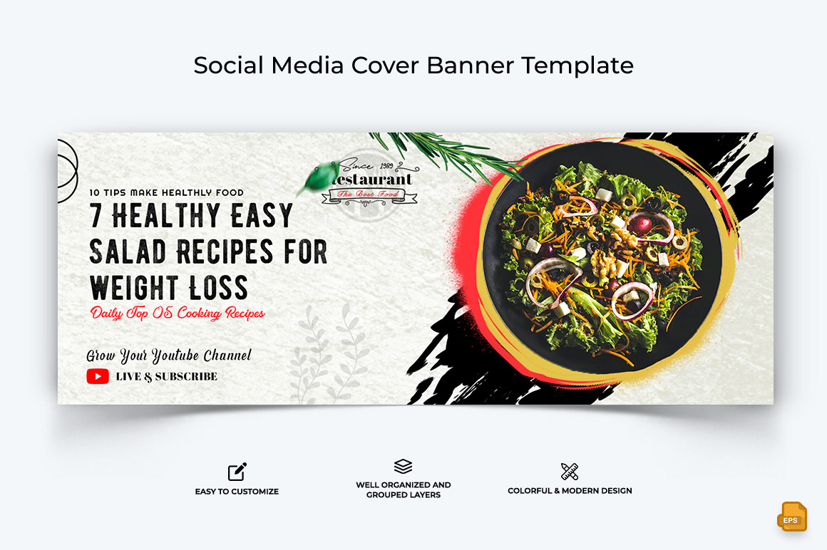 Food and Restaurant Facebook Cover Banner Design-031