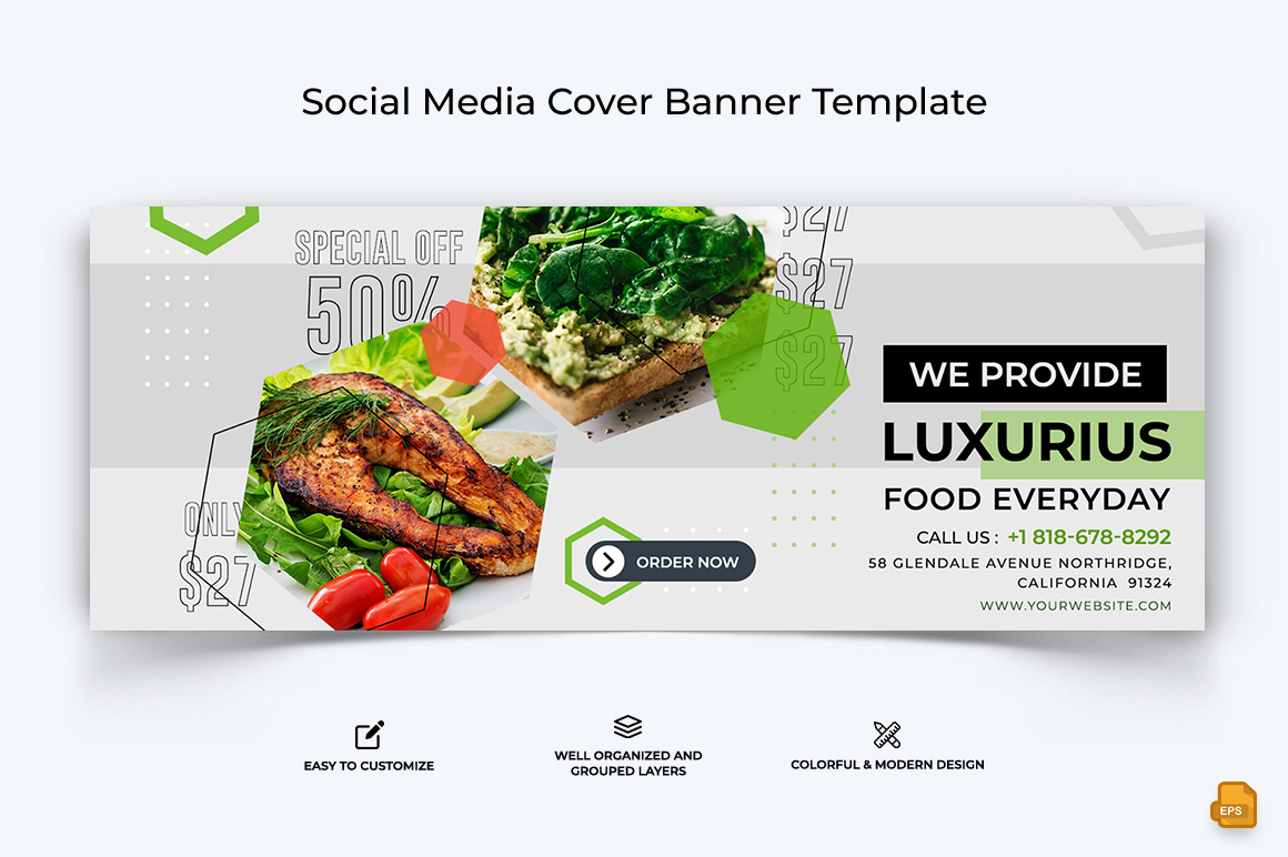 Food and Restaurant Facebook Cover Banner Design-044