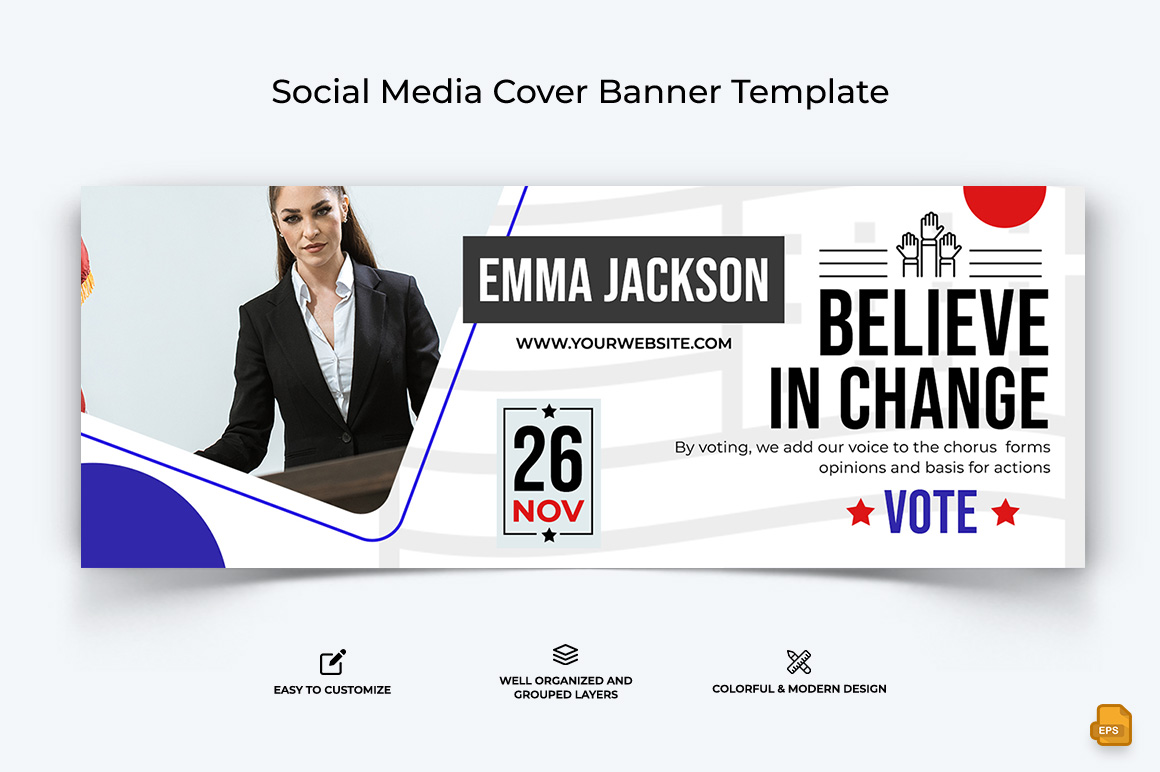 Political Campaign Facebook Cover Banner Design-002