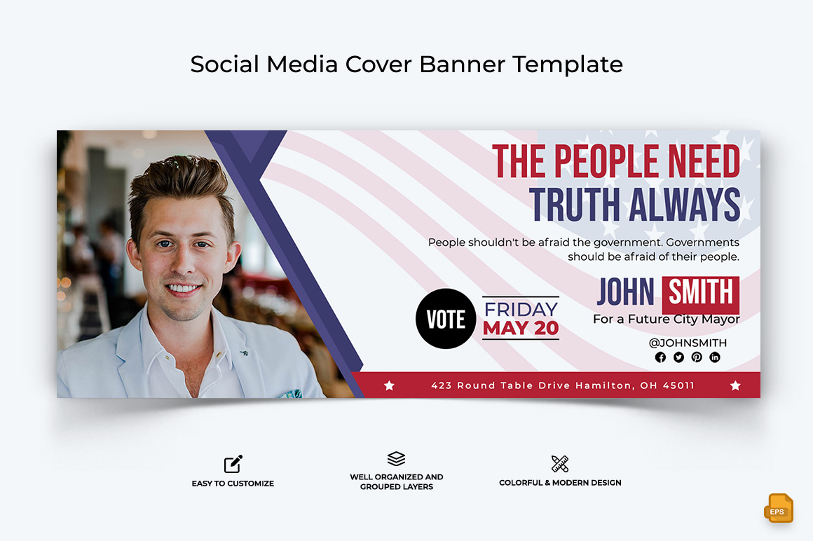 Political Campaign Facebook Cover Banner Design-005