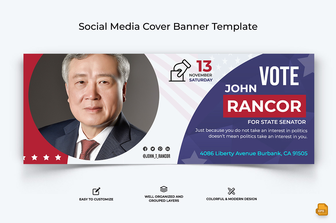 Political Campaign Facebook Cover Banner Design-016