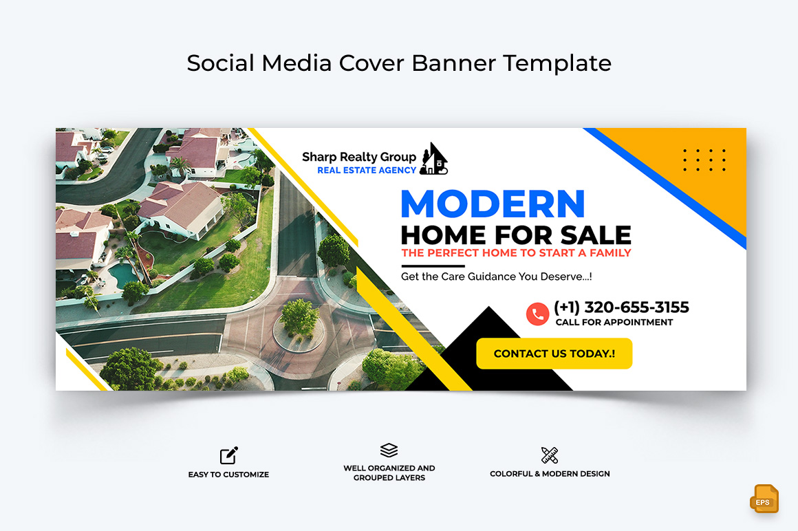 Real Estate Facebook Cover Banner Design-001