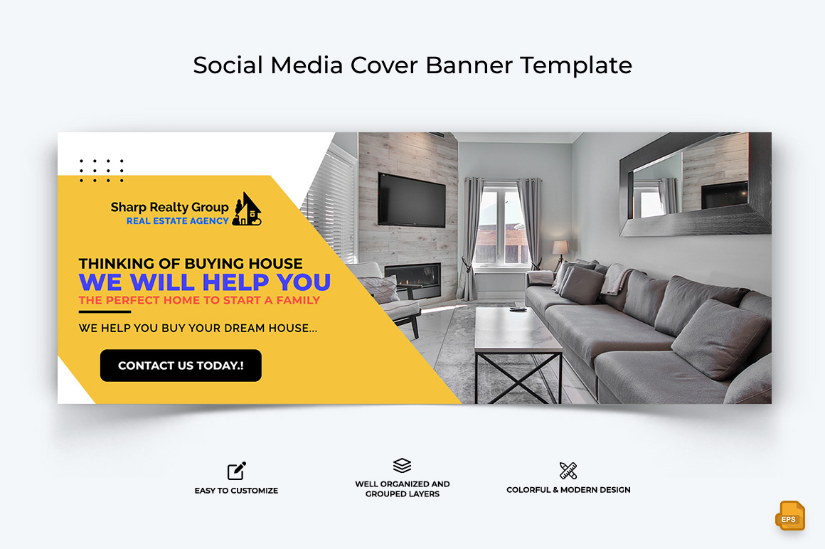 Real Estate Facebook Cover Banner Design-006