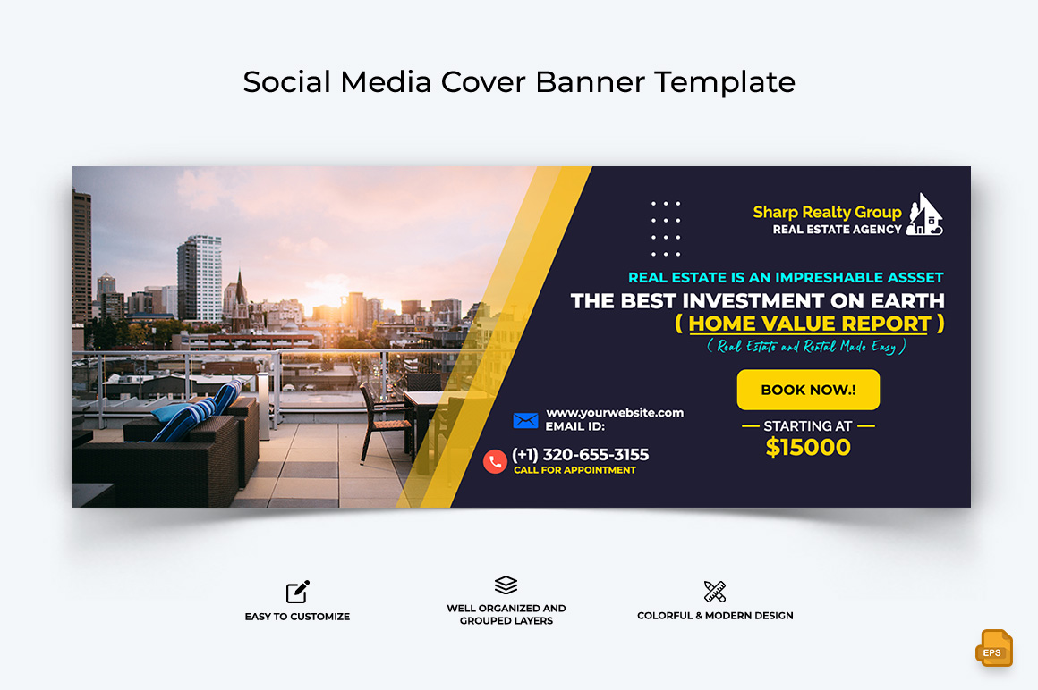 Real Estate Facebook Cover Banner Design-008