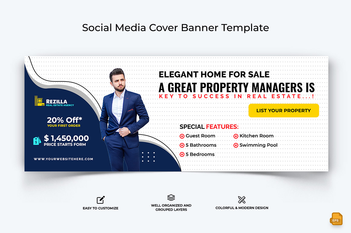 Real Estate Facebook Cover Banner Design-014