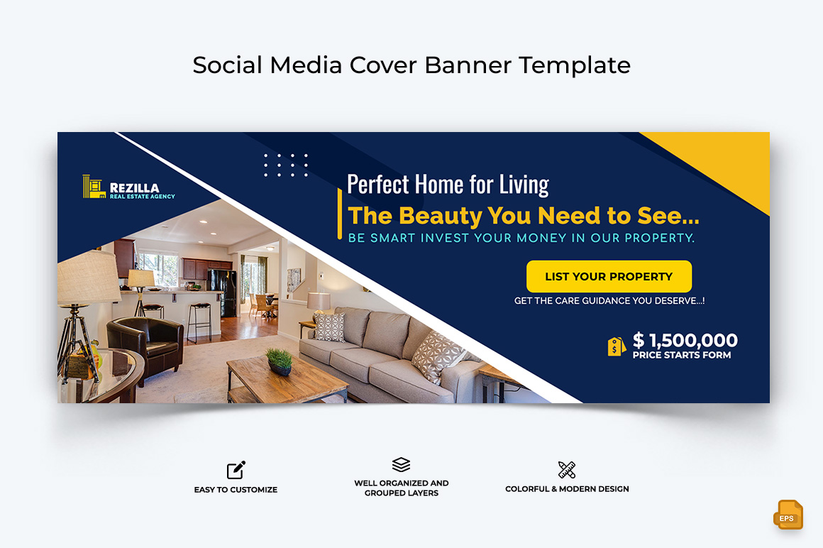 Real Estate Facebook Cover Banner Design-016