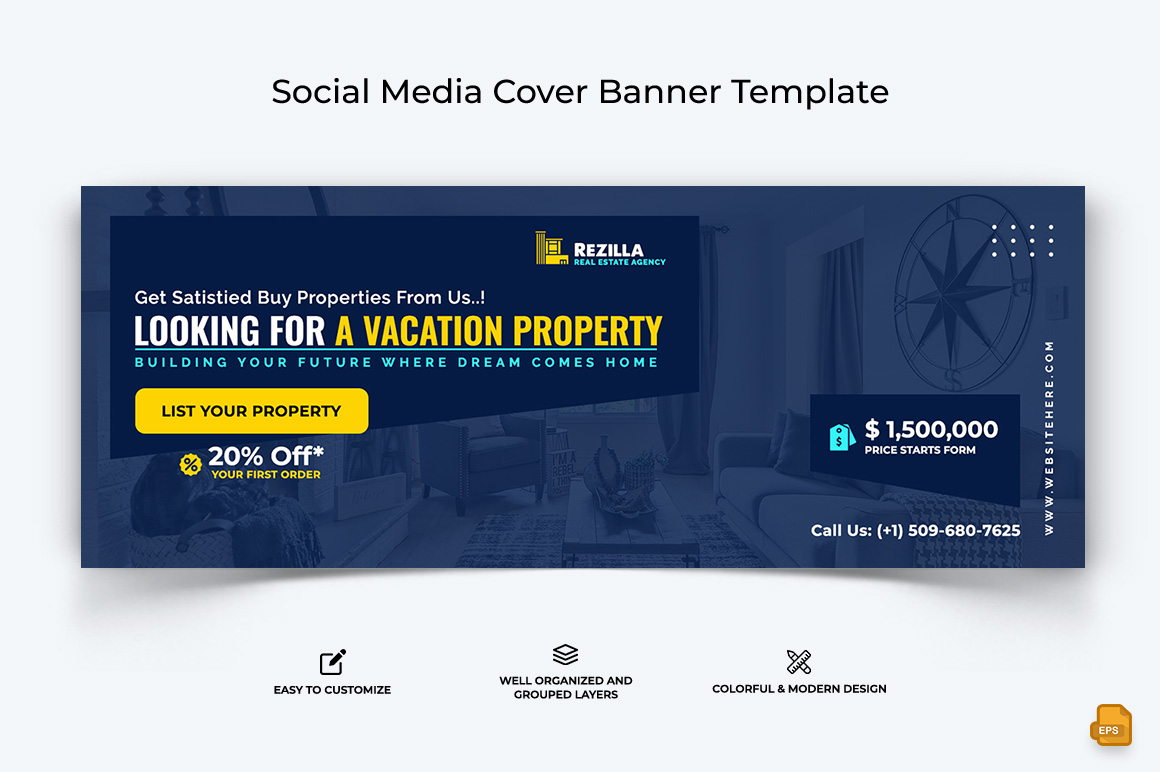 Real Estate Facebook Cover Banner Design-017