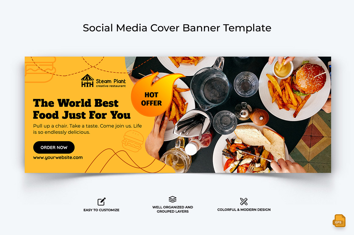 Restaurant and Food Facebook Cover Banner Design-010