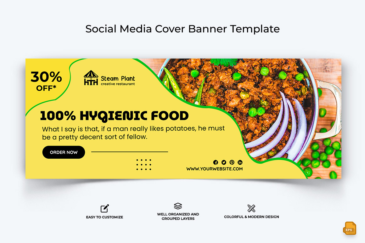 Restaurant and Food Facebook Cover Banner Design-013