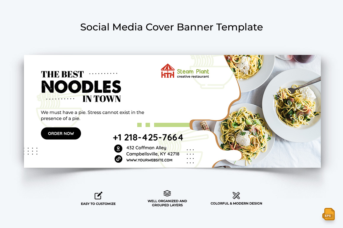 Restaurant and Food Facebook Cover Banner Design-014