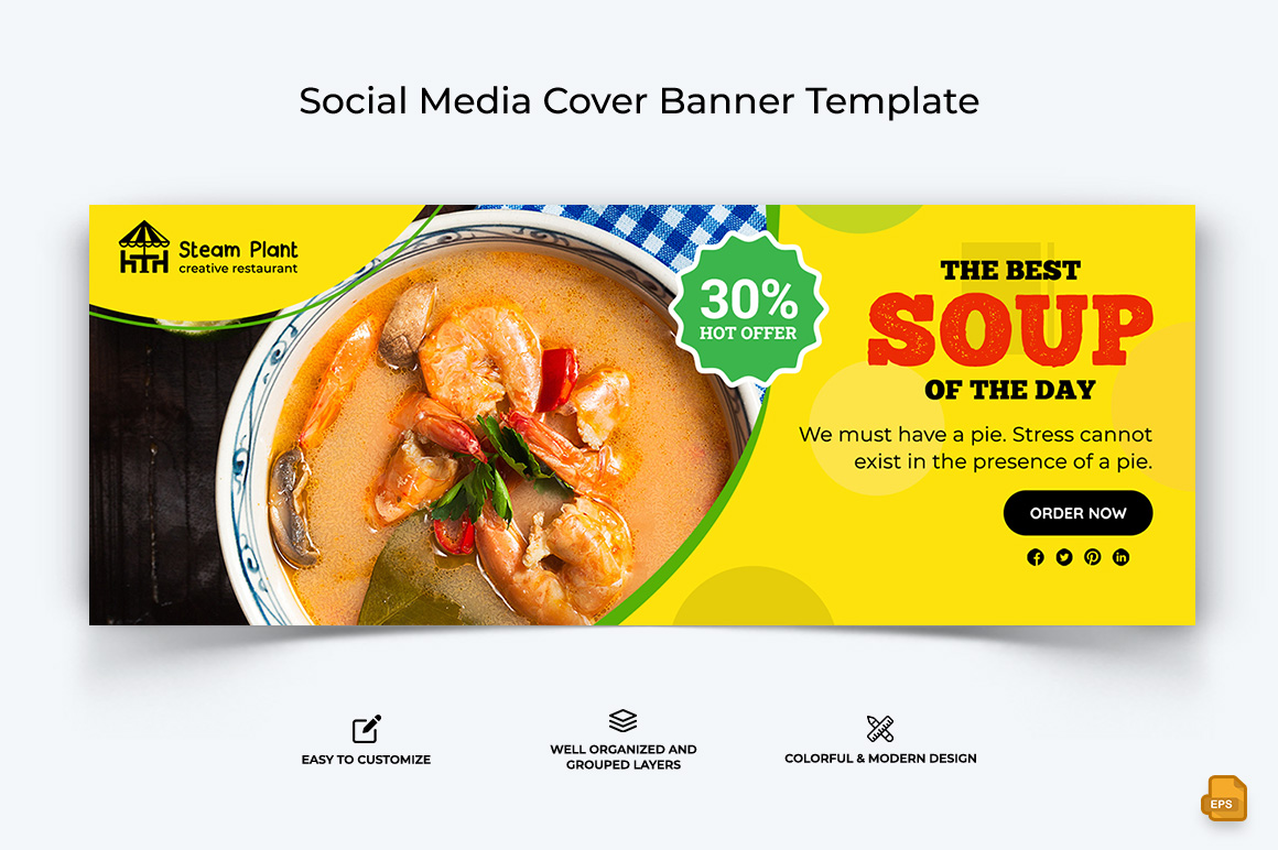 Restaurant and Food Facebook Cover Banner Design-015