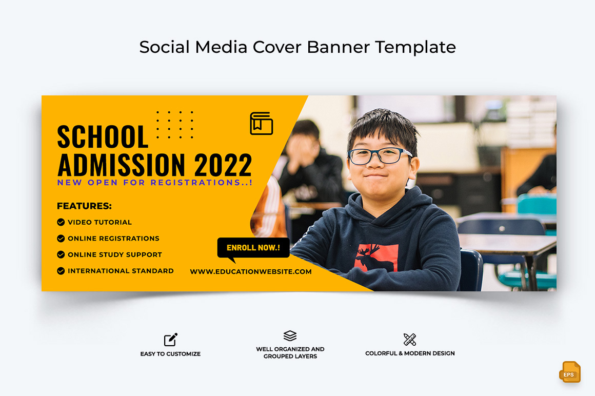 School Admission Facebook Cover Banner Design-017