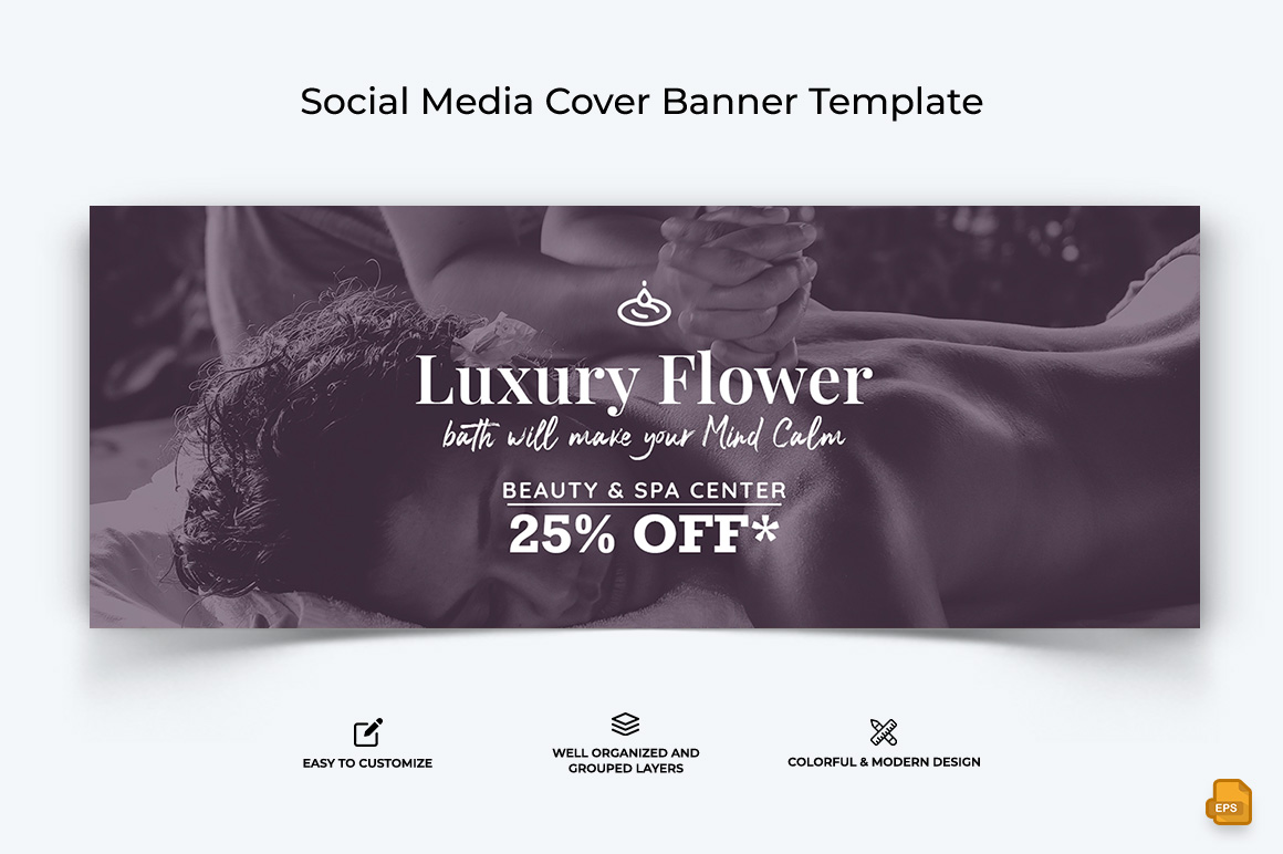 Spa and Salon Facebook Cover Banner Design-005