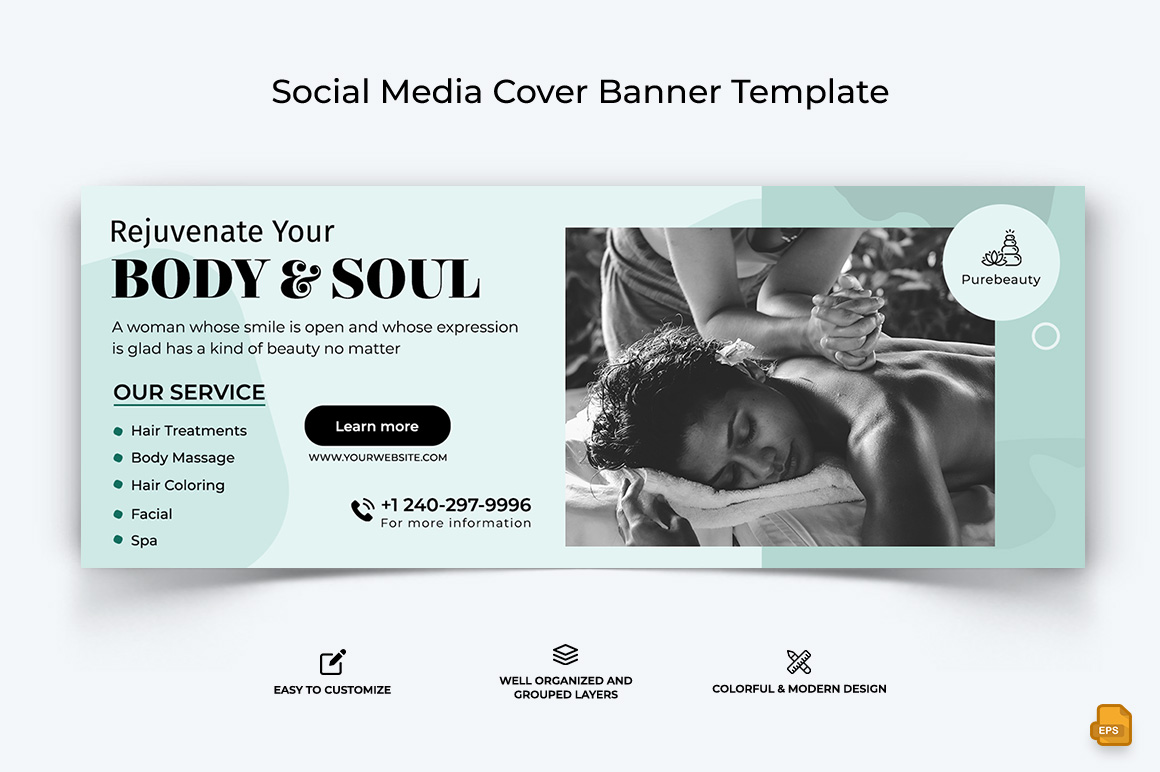 Spa and Salon Facebook Cover Banner Design-011