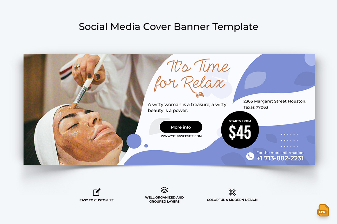 Spa and Salon Facebook Cover Banner Design-014