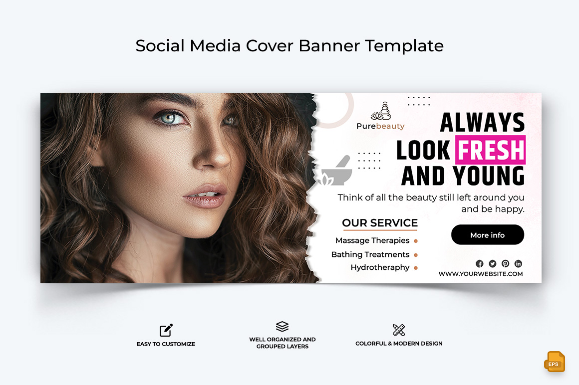 Spa and Salon Facebook Cover Banner Design-017