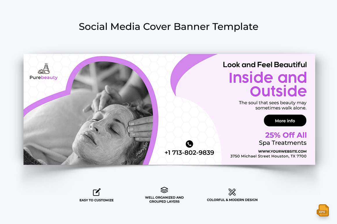 Spa and Salon Facebook Cover Banner Design-018