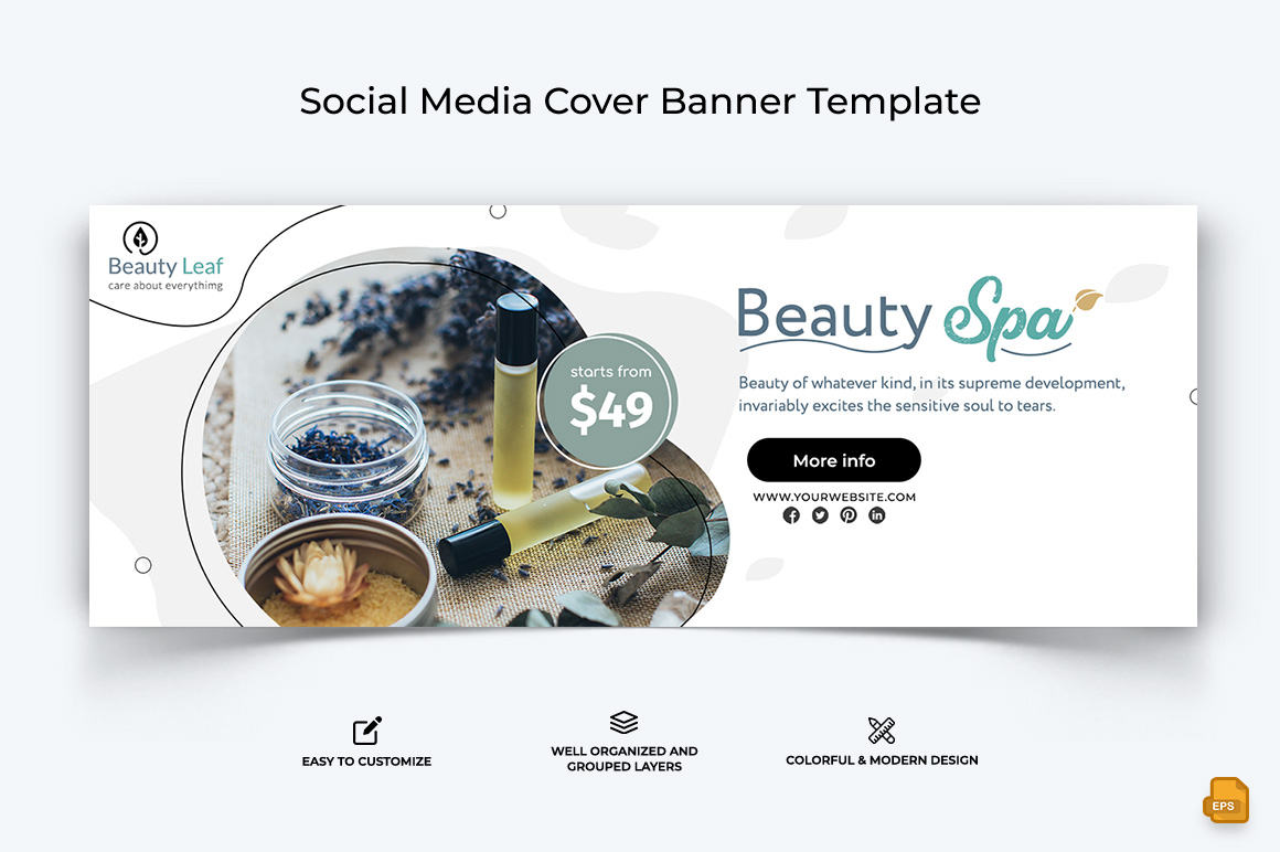 Spa and Salon Facebook Cover Banner Design-022