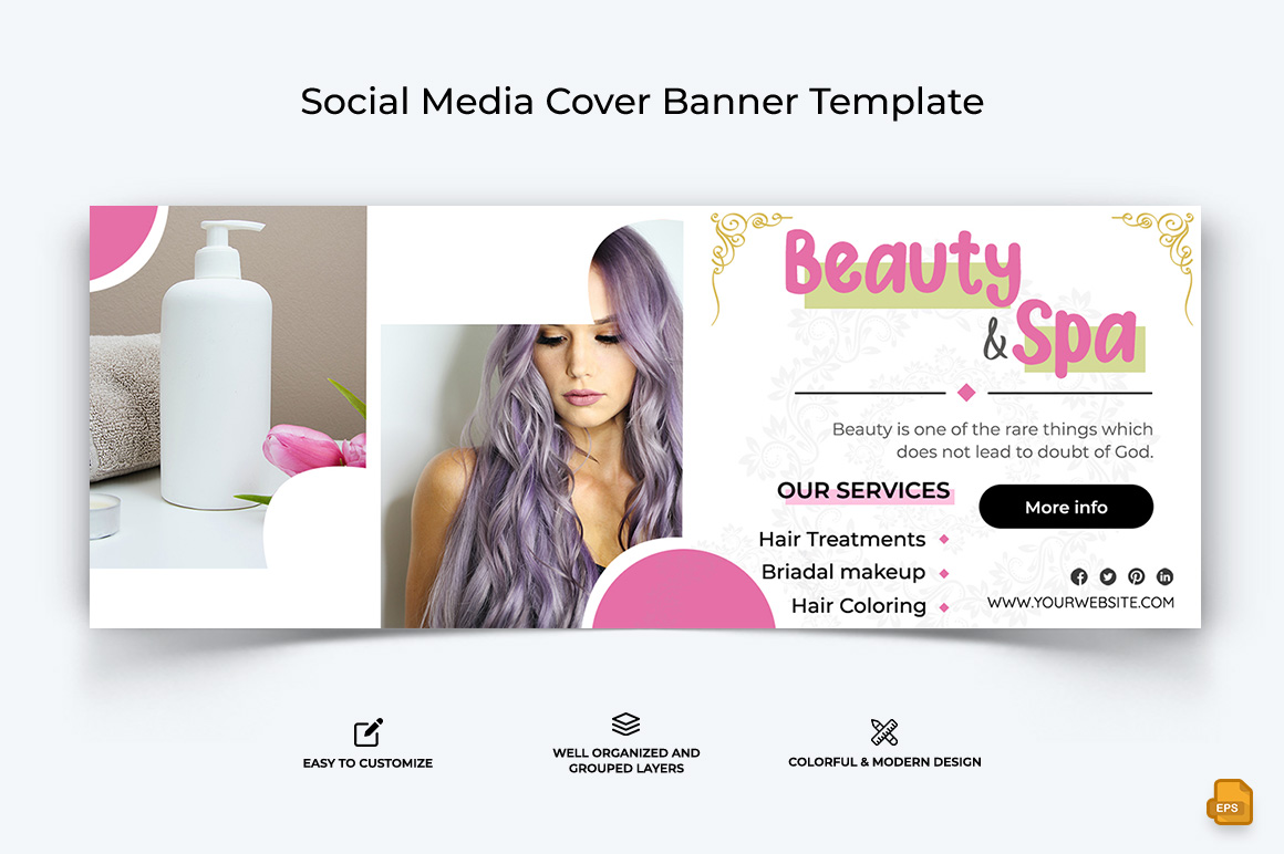 Spa and Salon Facebook Cover Banner Design-026