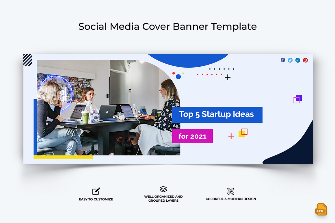 Startups Business Facebook Cover Banner Design-001