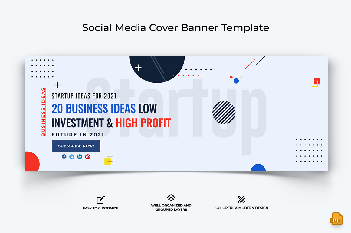 Startups Business Facebook Cover Banner Design-005