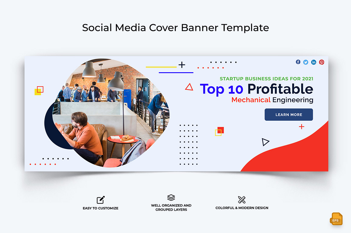 Startups Business Facebook Cover Banner Design-006