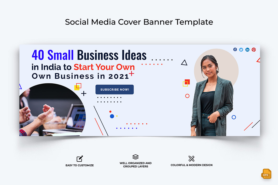 Startups Business Facebook Cover Banner Design-007