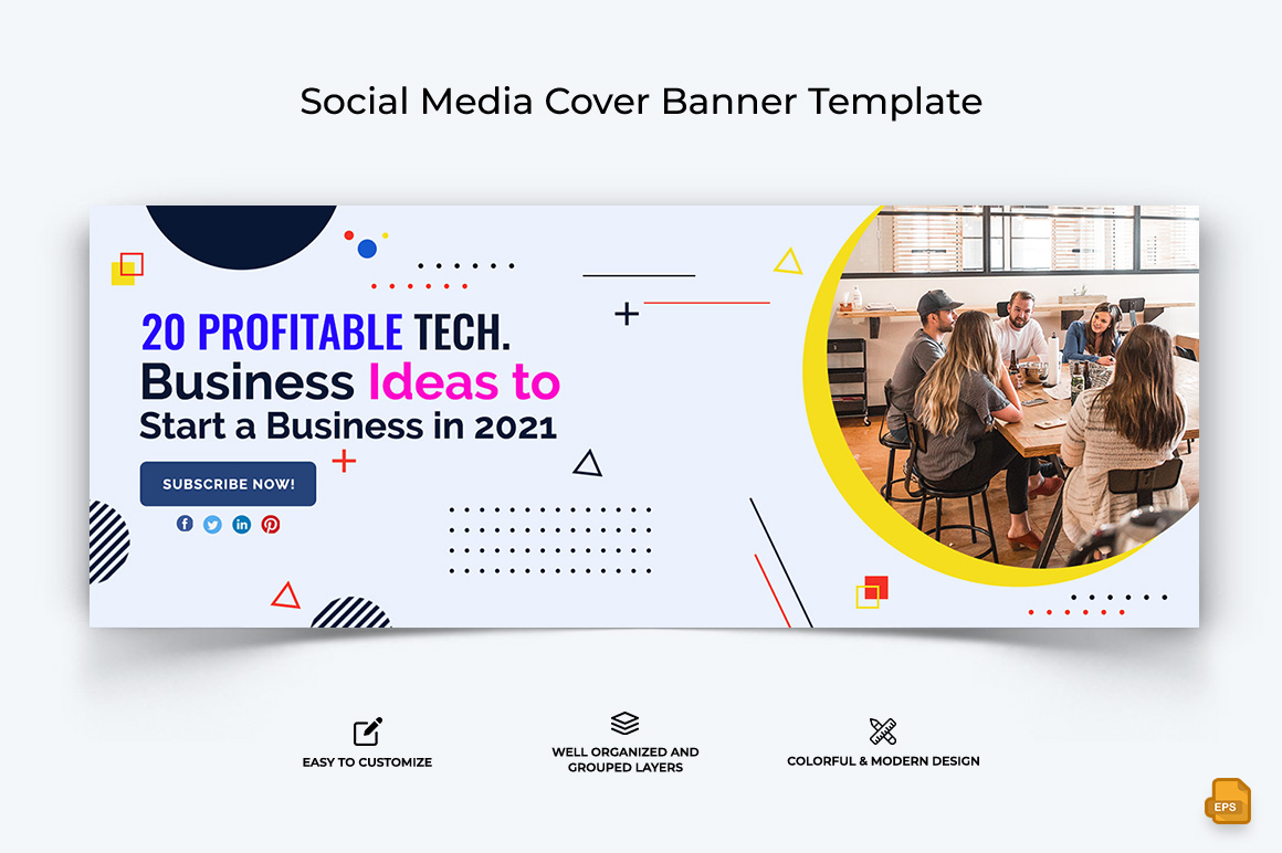 Startups Business Facebook Cover Banner Design-008