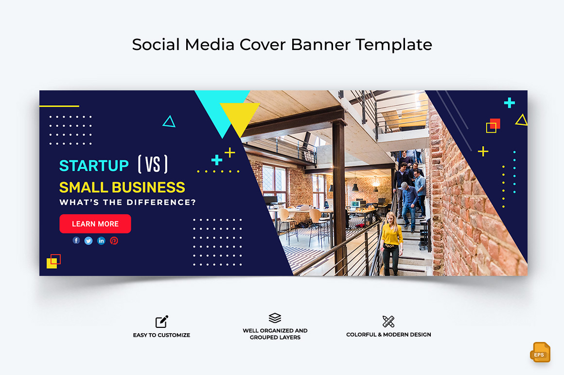 Startups Business Facebook Cover Banner Design-014