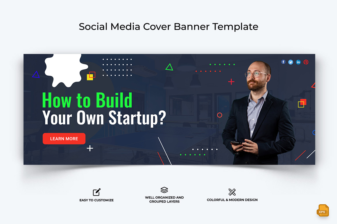 Startups Business Facebook Cover Banner Design-017