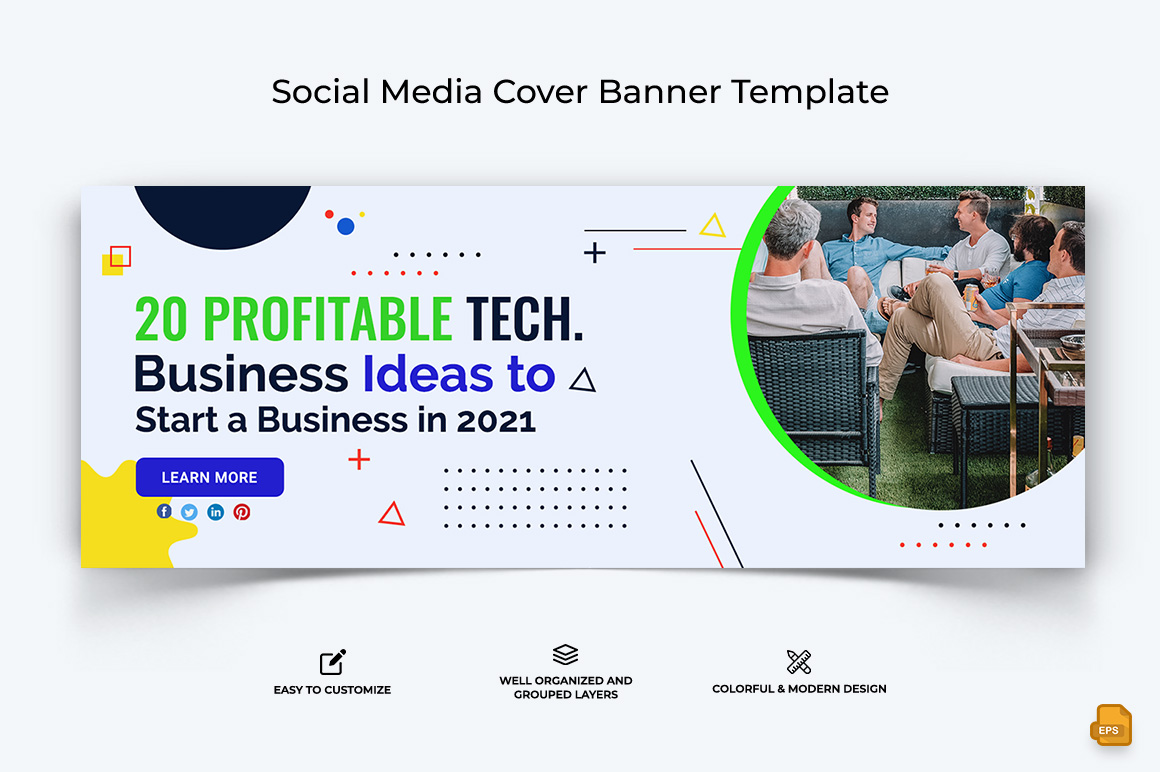 Startups Business Facebook Cover Banner Design-018